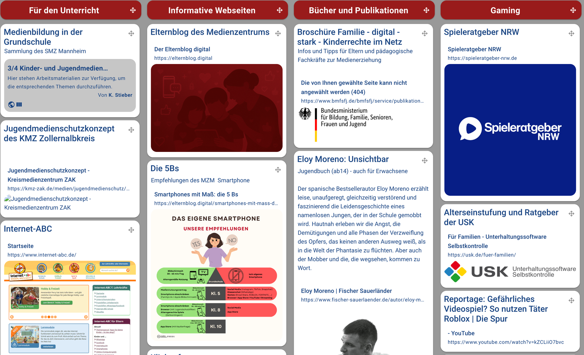 Unsere Link-Pinnwand